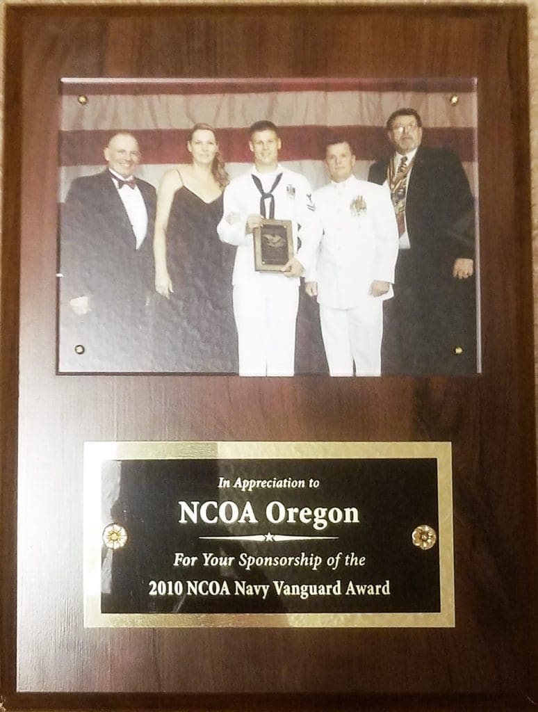 2010 NCOA Navy Vanguard Award