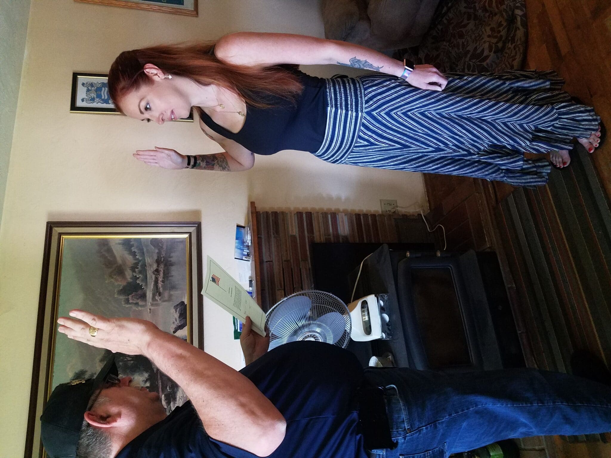 Chairman Haines swears in our newest trustee, Army Sgt. Rachael Watters. 