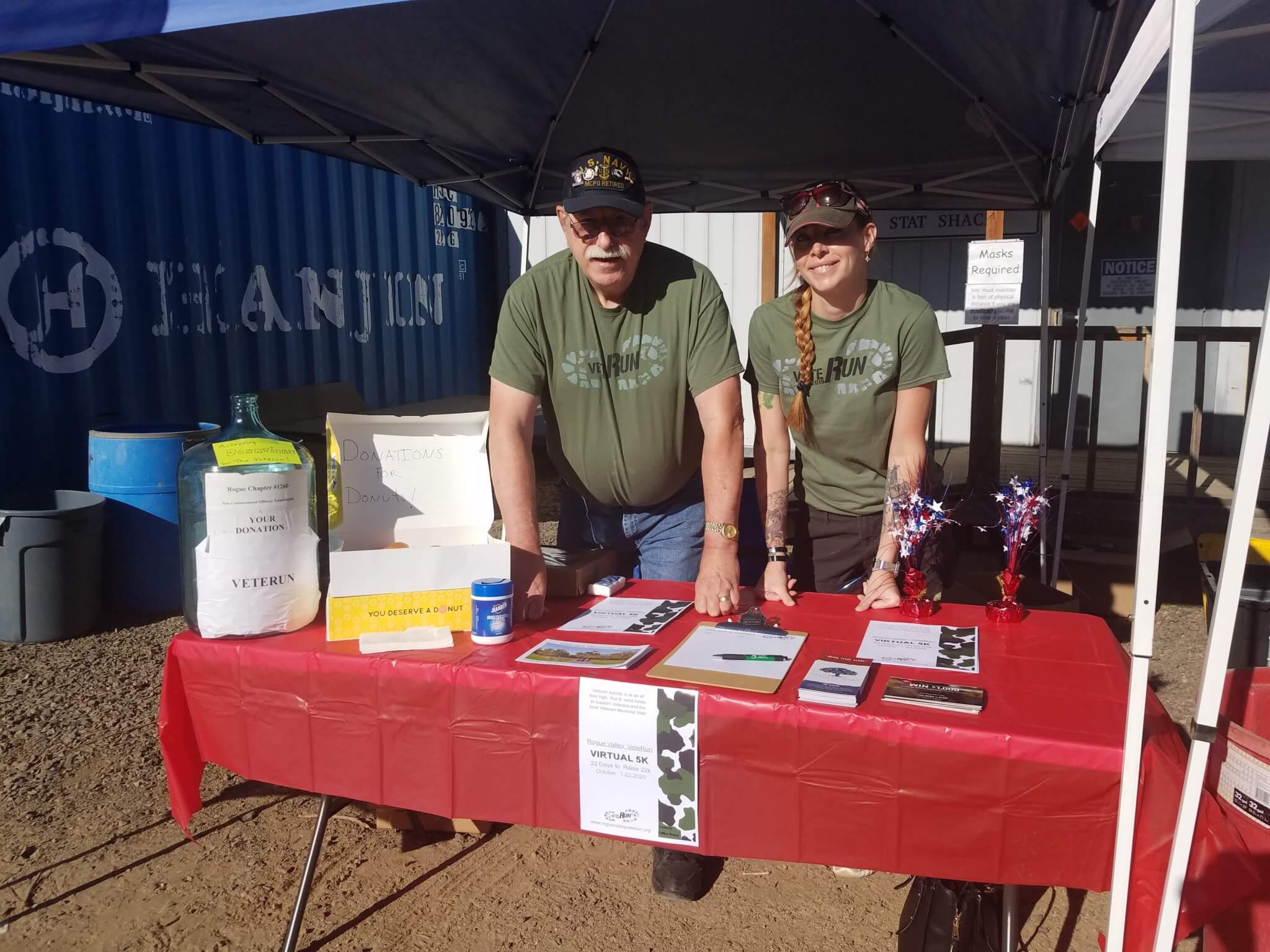 At a fund raiser was for the upcoming VeteRun.