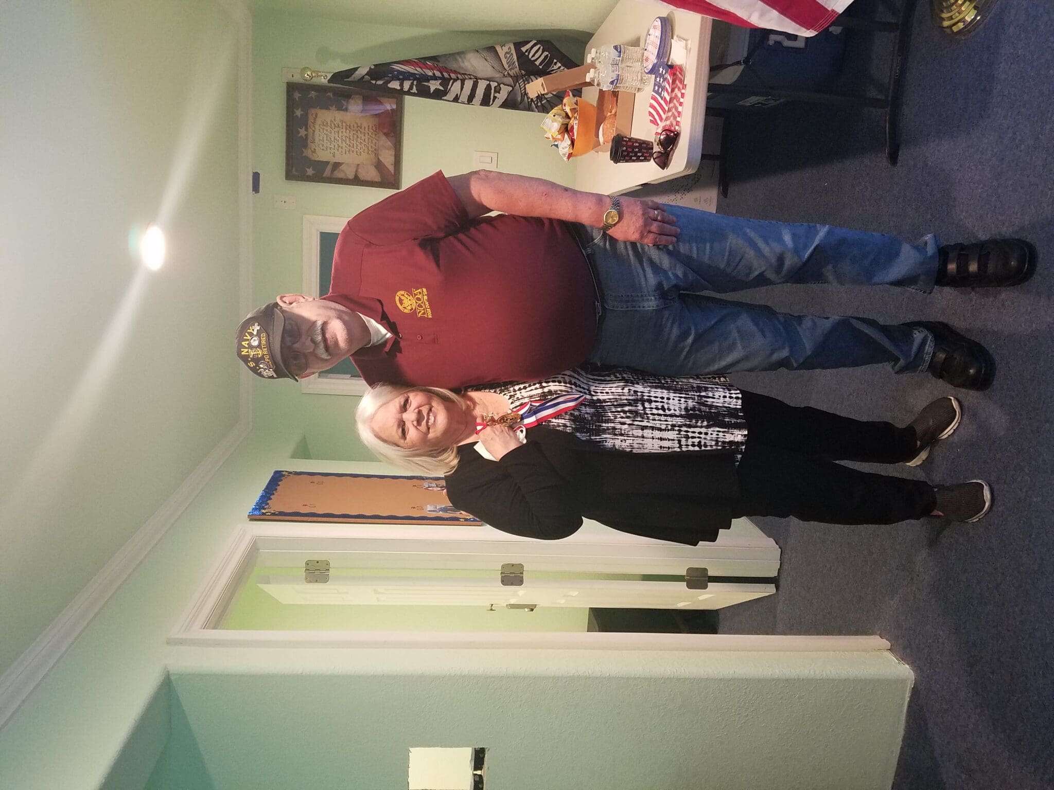 Chairman Haines presents Medallion to daughter of LTC Allen Carrico