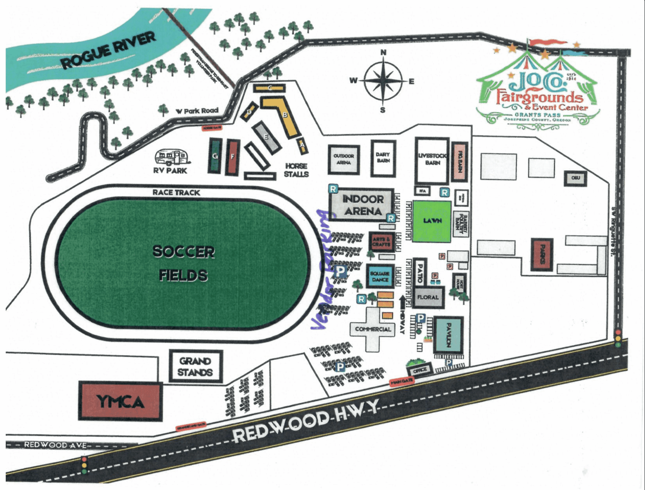 Grants pass fair ground map