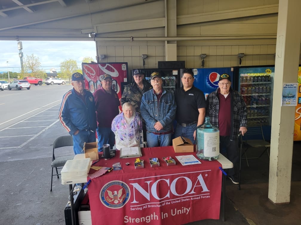 Food4Less Fundraiser - Left to Right: Bud Cordes, Ken Wilson, Vicki Haines, David Haines, Audie Cooper, Joe Sanchez, Dale Templeman