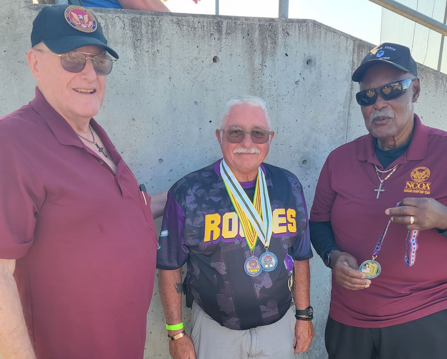 Jesse Smith & David Haines presented the Cold War Medallion to Air Force veteran Charles Crowe Jr.